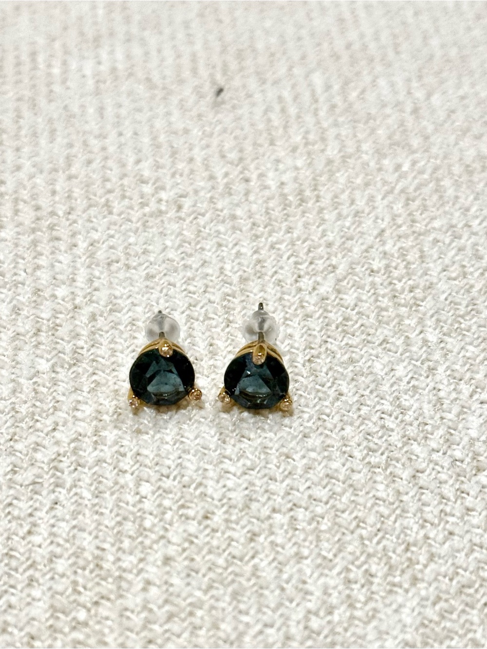 Kate Spade New York Navy Blue Crystal Stud Earrings
